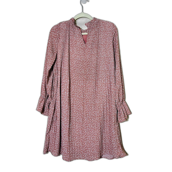 Down East Boho Country Cottagecore Dress Pink Floral Knee Length Small Modest - Picture 2 of 9